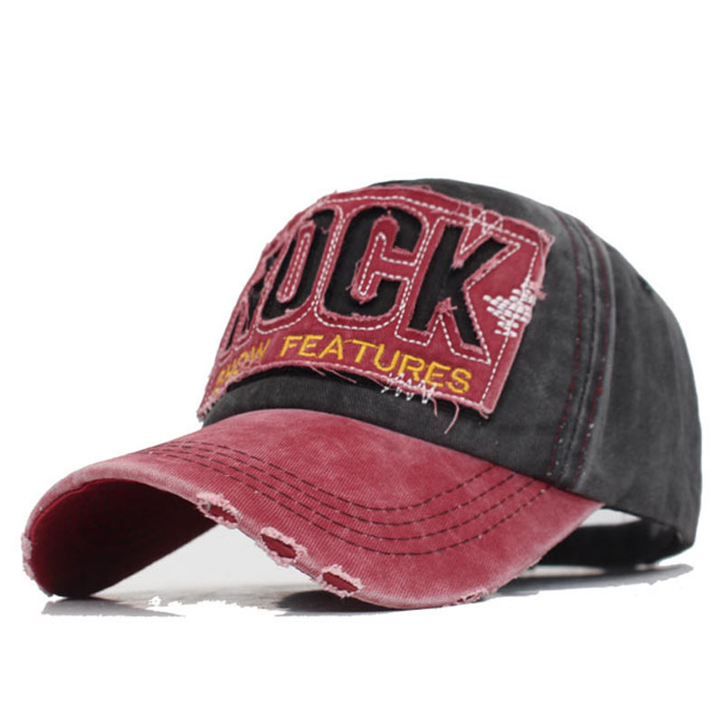 Casquette de Baseball ROCK déchirée