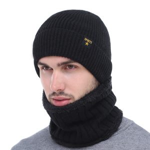 Ensemble bonnet sport et tour de cou pour homme