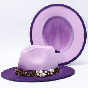 Chapeau Fedora femme avec perles