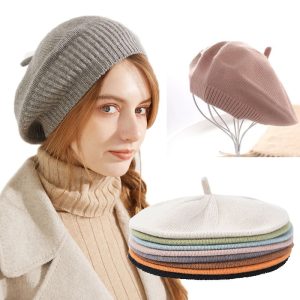 Béret français tricoté pour femme