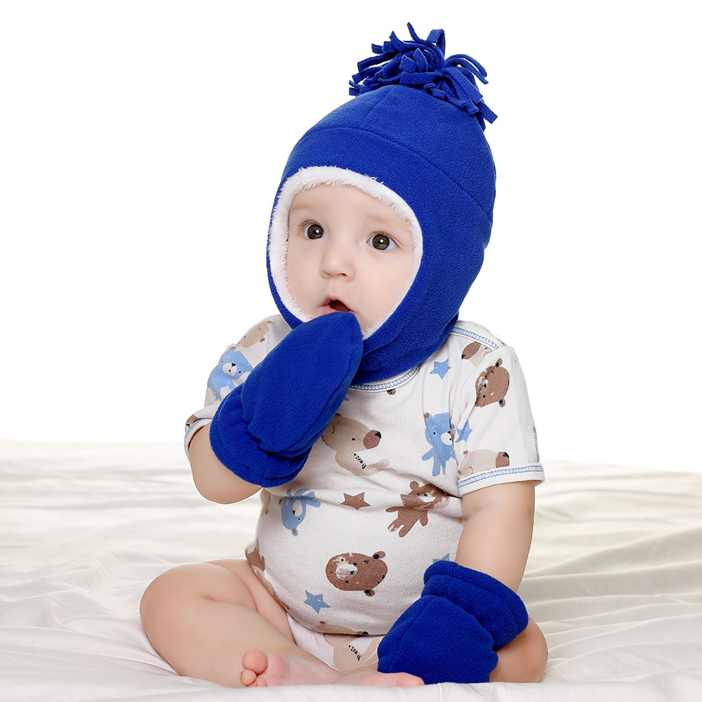 Ensemble bonnet péruvien et moufles pour enfant – Image 2