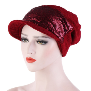 Bonnet casquette à sequins