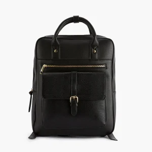 Sac à dos effet grainé noir