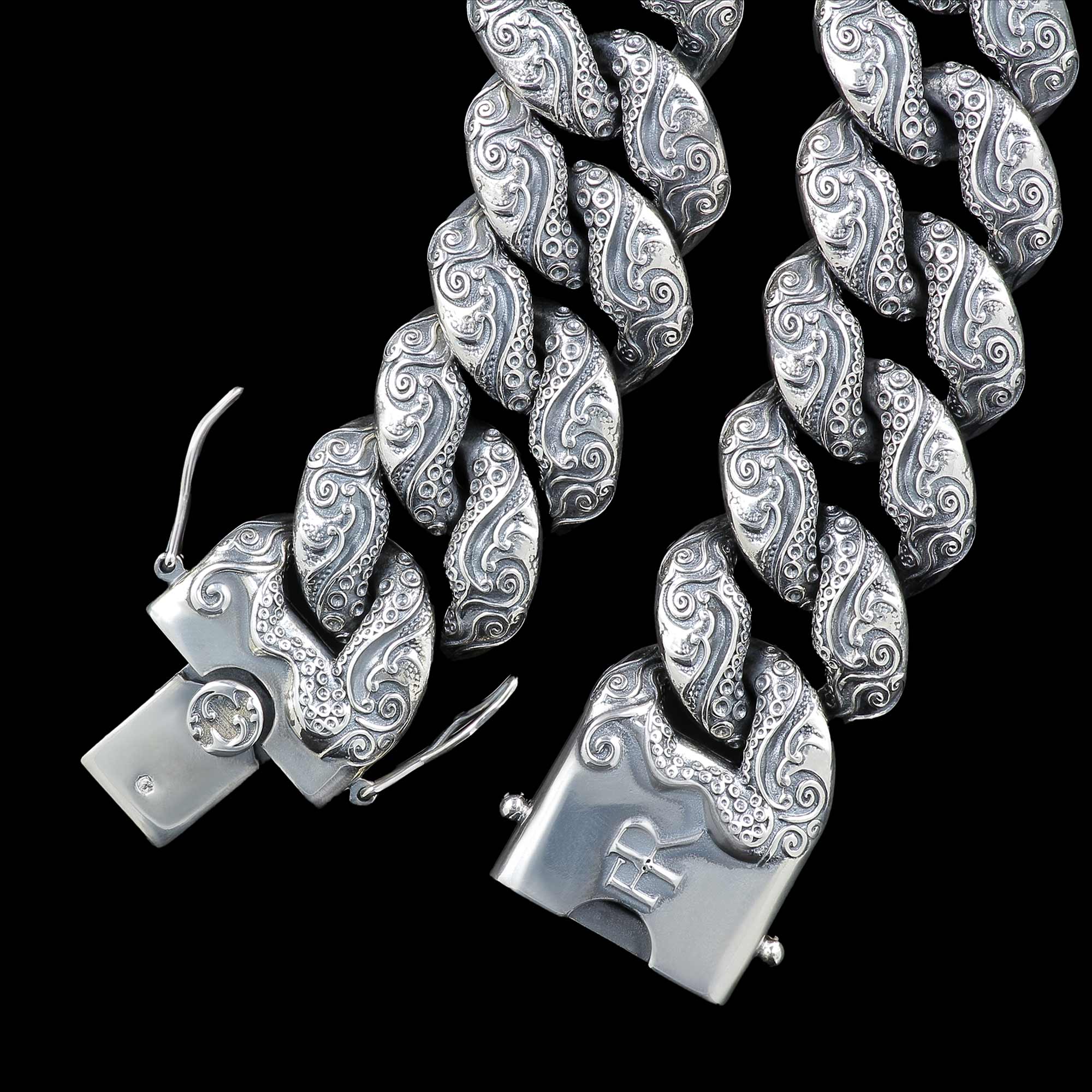 Le Kraken - Collier maille cubaine en argent 925 – Image 3