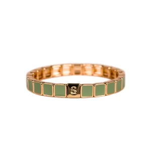 Bracelet Carré Serti Sauge
